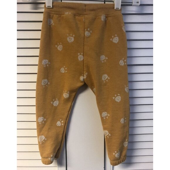 Zara Size 2/3 Yellow Paw Print Joggers - Picture 5 of 5